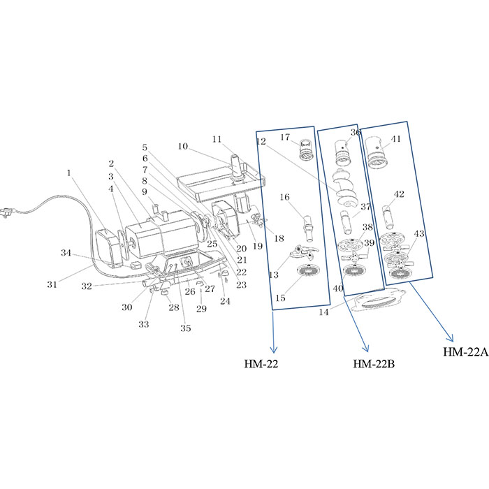 Мясорубка Rosso HM-22B