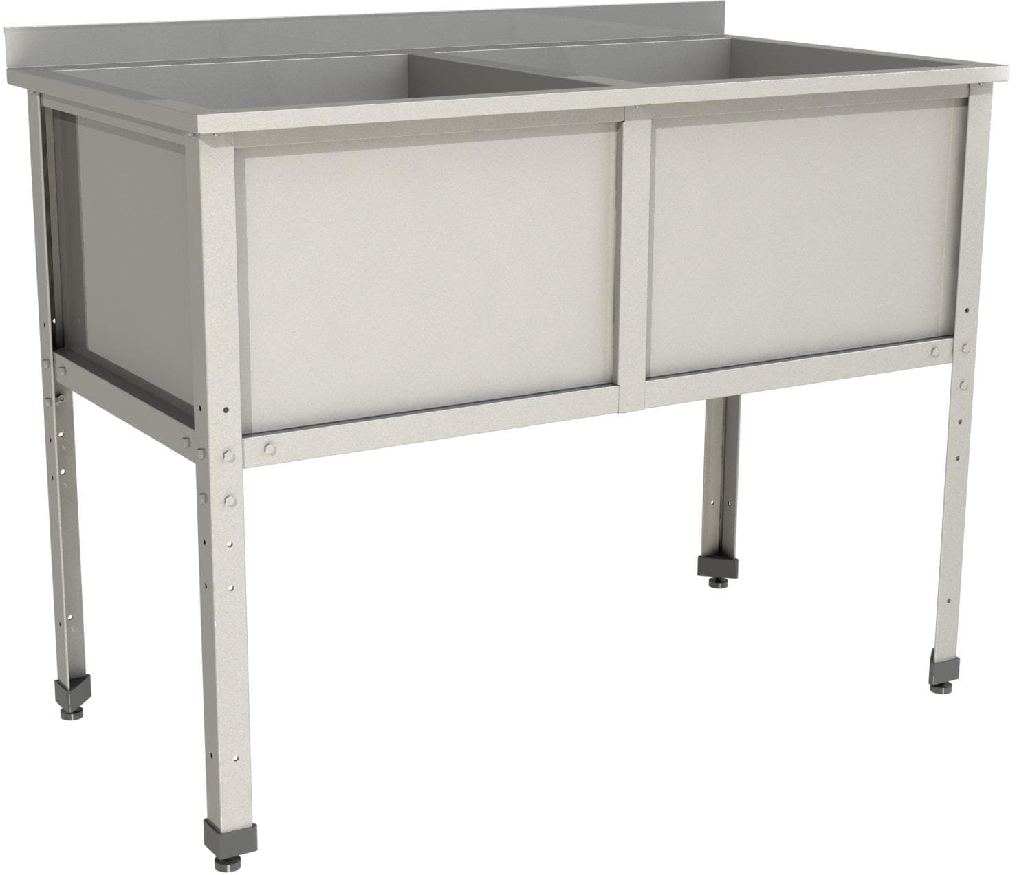 Ванна моечная двухсекционная с бортом Restoinox ВМС-2/5-Б-ЭН