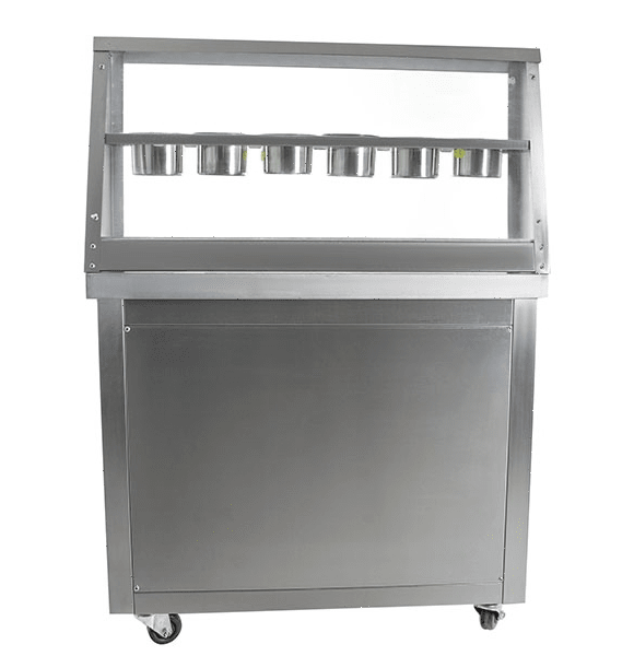 Фризер для жареного мороженого Foodatlas KCB-1Y (контейнеры, стол для топпингов)