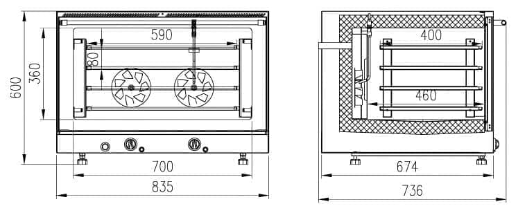 Печь конвекционная Enteco ПН-44 ПАР 2