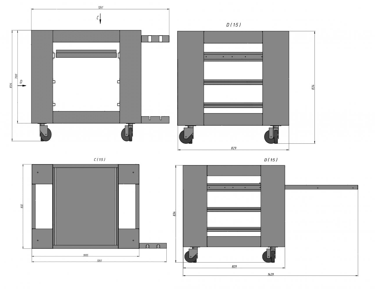Подставка под печь для пиццы Grill Master сталь+нерж. (40015)
