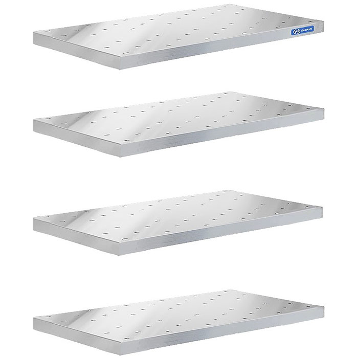 Комплект перфорированных полок для кухонного стеллажа Kayman ПС-44/1004