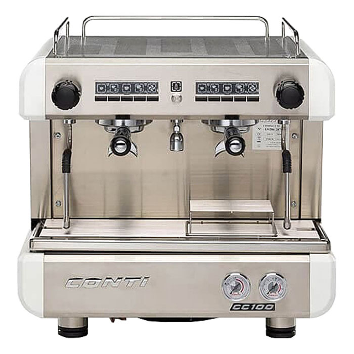 Кофемашина рожковая CONTI CC100 Compact TC 2Gr высокие группы, белая