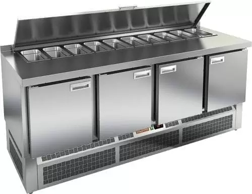 Стол холодильный (саладетта) Hicold SLE1_1111GN с крышкой