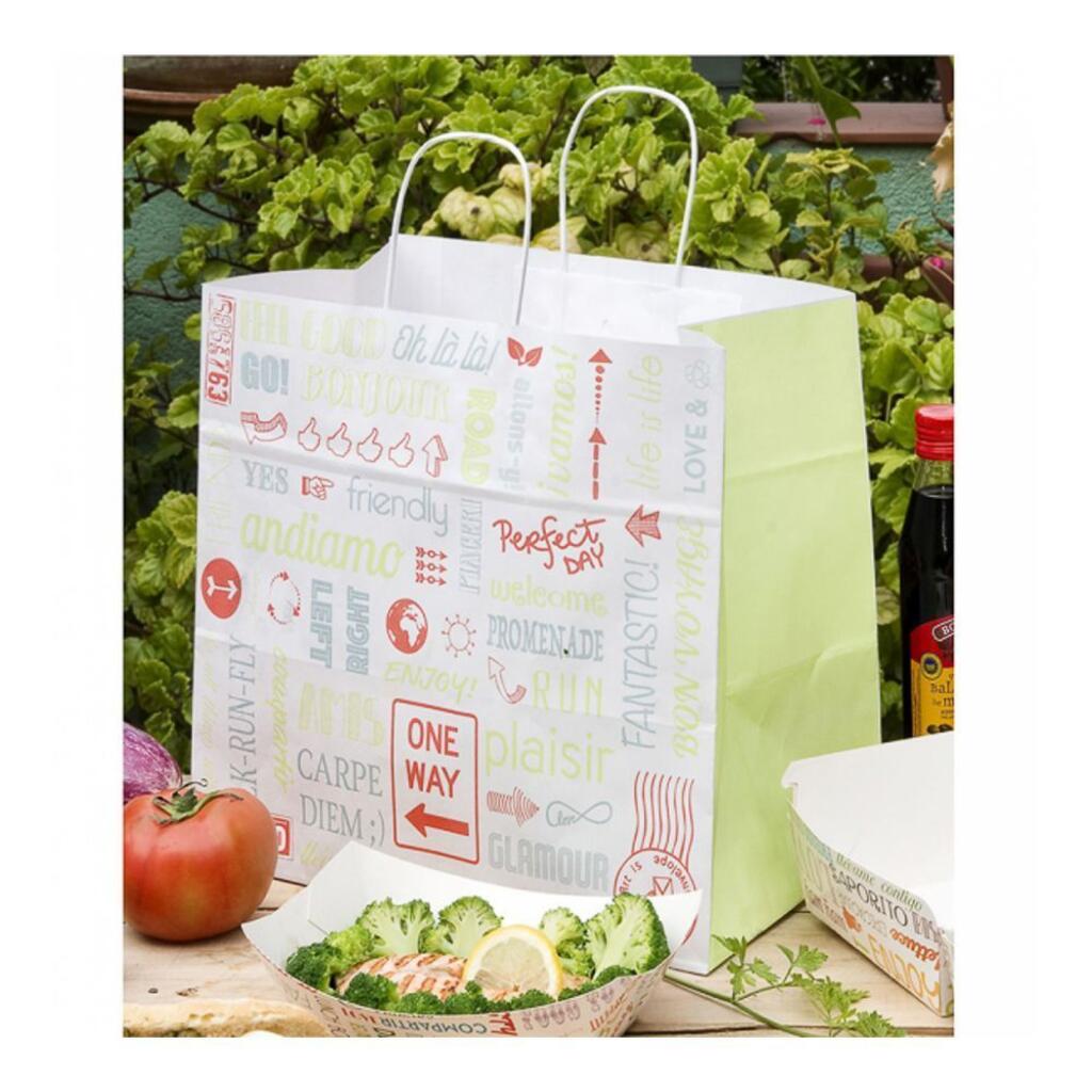 Пакет бумажный с ручками "PAROLE" 36+21х33,5 см, крафт-бумага, 1 шт Garcia De Pou | 230.10