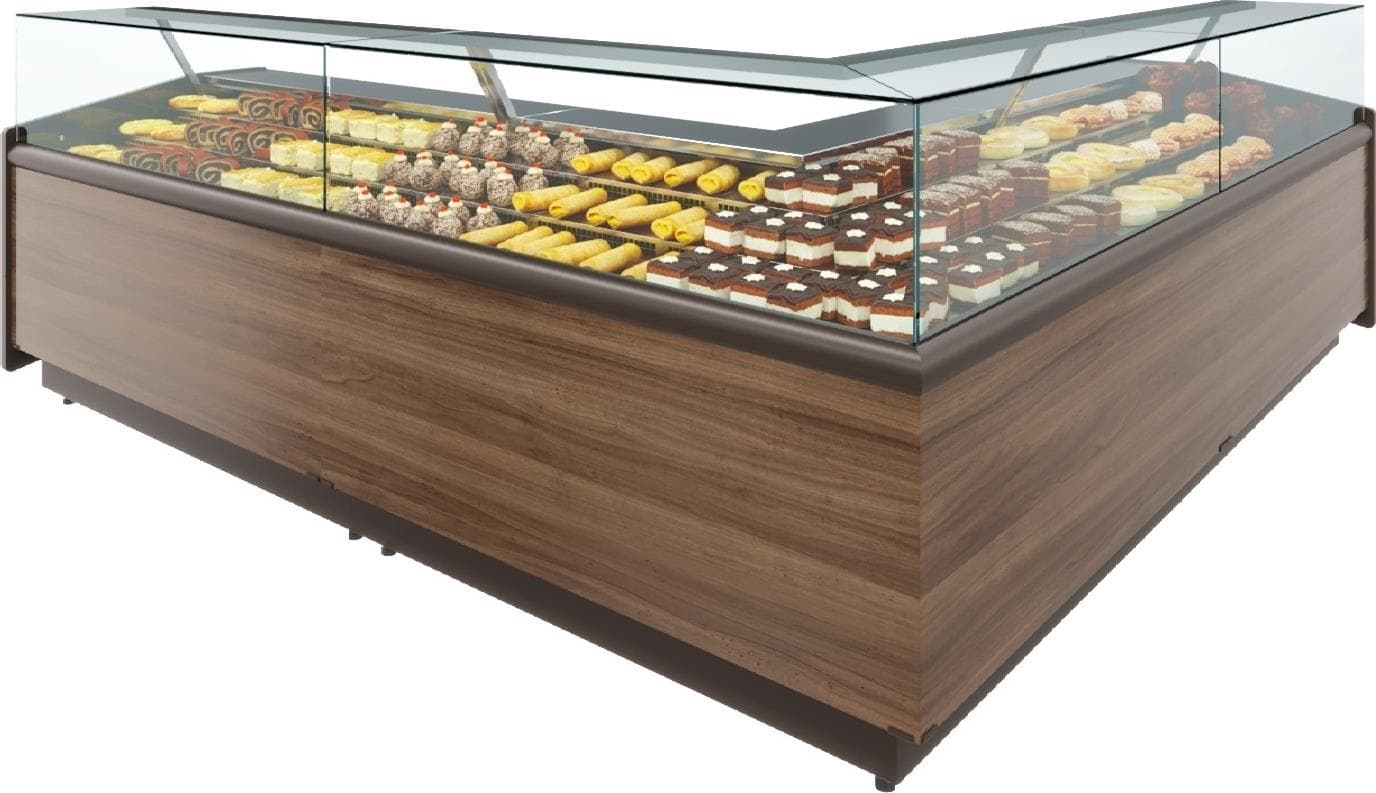 Витрина кондитерская Carboma KC82 SM 1,2-1 Тёмный дуб 1008
