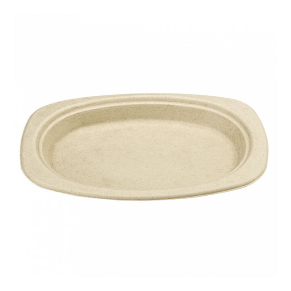 Тарелка овальная Bionic 32х25,5х2,1см 50шт, сахарный тростник Garcia De Pou | 207.36