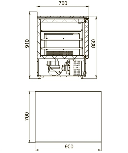 Стол холодильный Polair TDi2GN_G