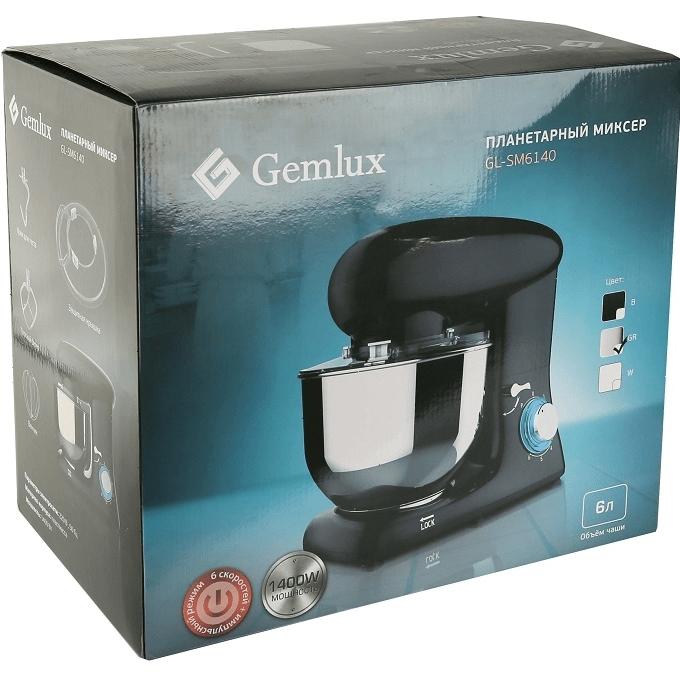Миксер планетарный Gemlux GL-SM6140GR