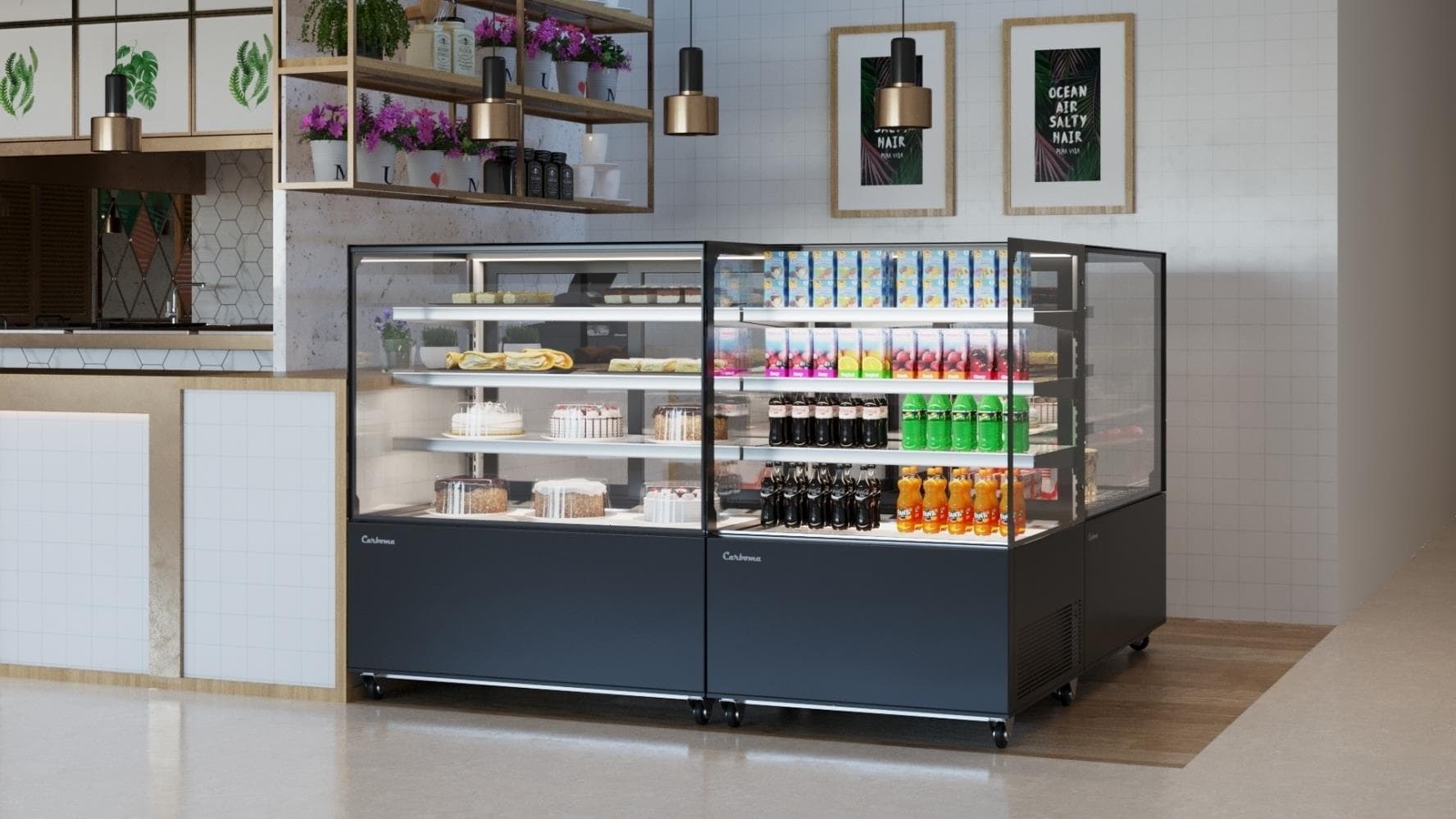 Витрина кондитерская Carboma KC71-110 VV 0,9-2 9005 открытая