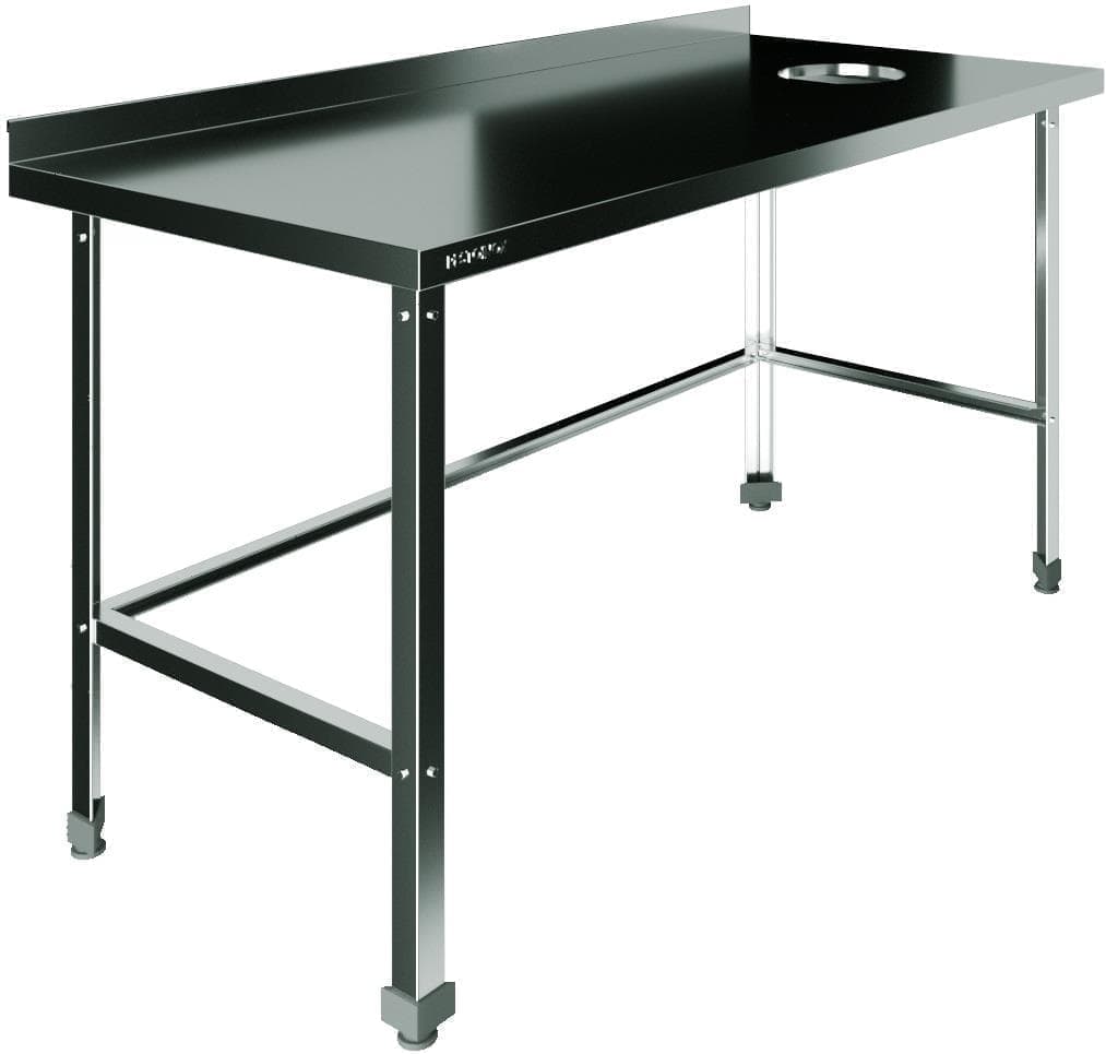 Стол для сбора пищевых отходов с бортом Restoinox СПО-12/6-БО-П-ЭЦ