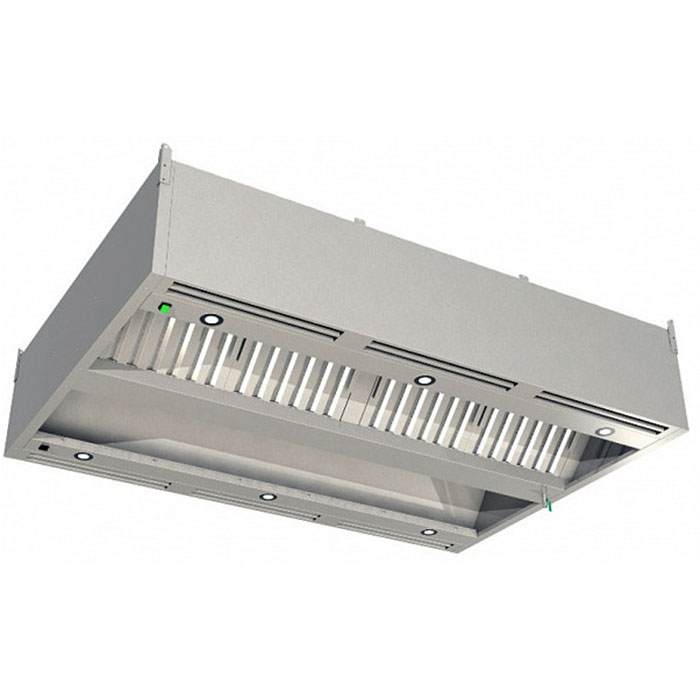 Зонт приточно-вытяжной центральный Restoinox ЗПВЦКП-11/14 с подсветкой