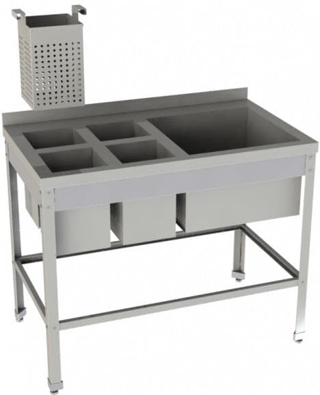 Ванна моечная двойная для мойки яйц Restoinox ВМСЯ-1/5-Б-ЭЦ+ВМС-1/5-Б-ЭЦ