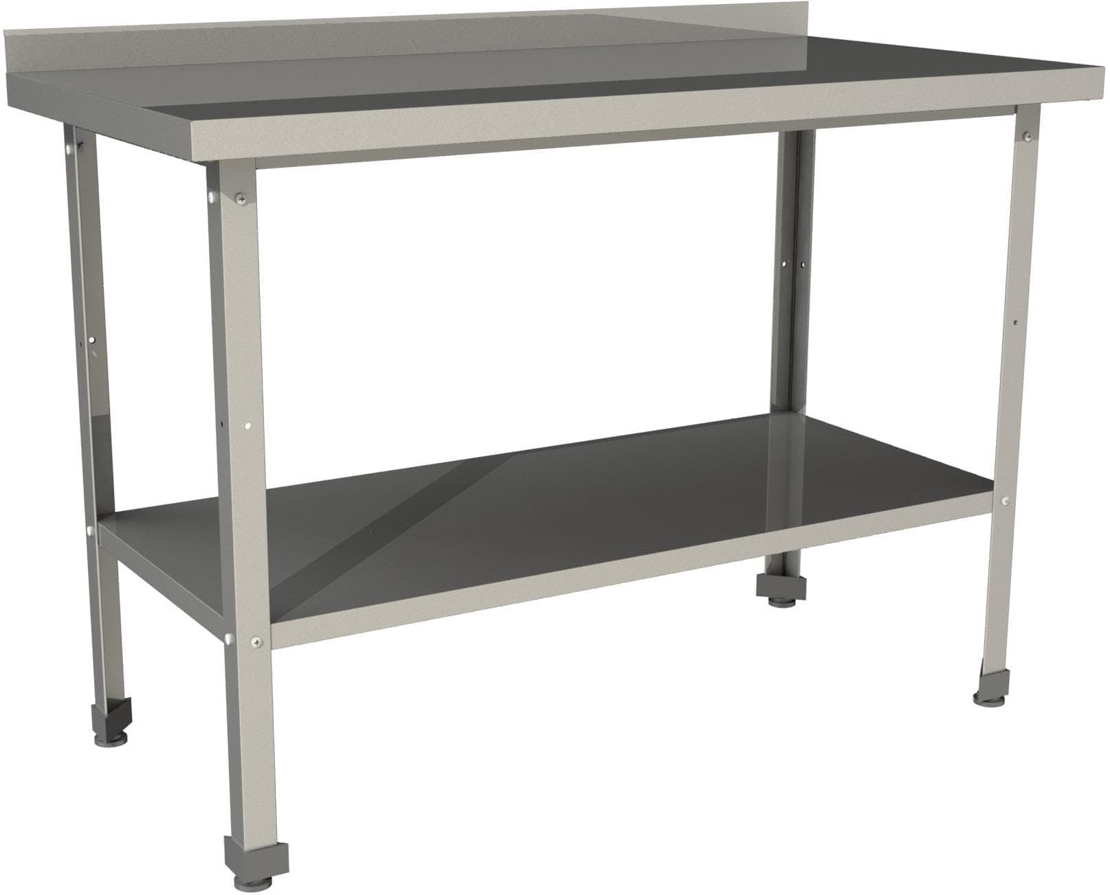 Стол производственный с бортом со сплошной полкой Restoinox СП-9/6-БП-ЭН