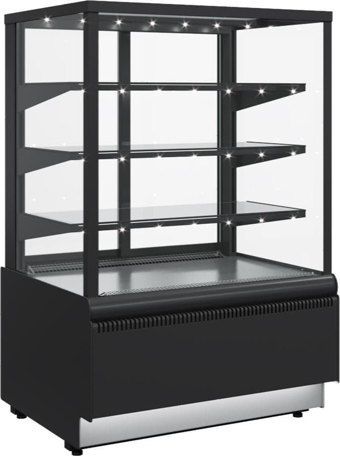 Витрина кондитерская Carboma KC70 VV 0,6-1 (ВХСв-0,6д Cube Техно) 9006-9005