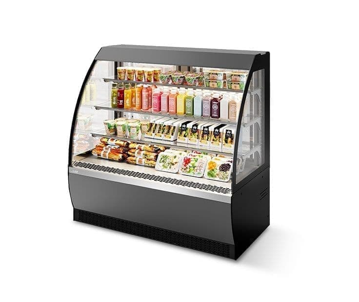 Витрина кондитерская Chilz Vete OFT 90 серый матовый/шлифованная нержавейка
