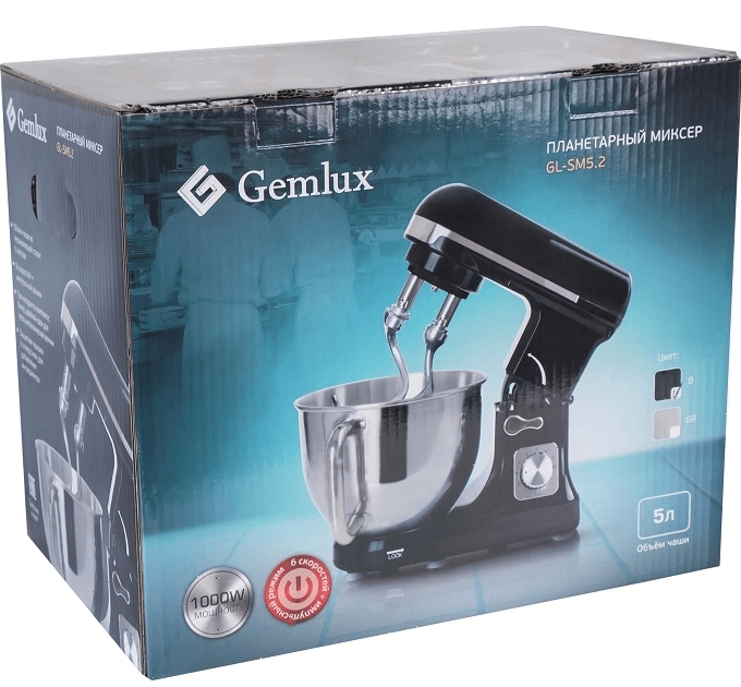 Миксер планетарный Gemlux GL-SM5.2B