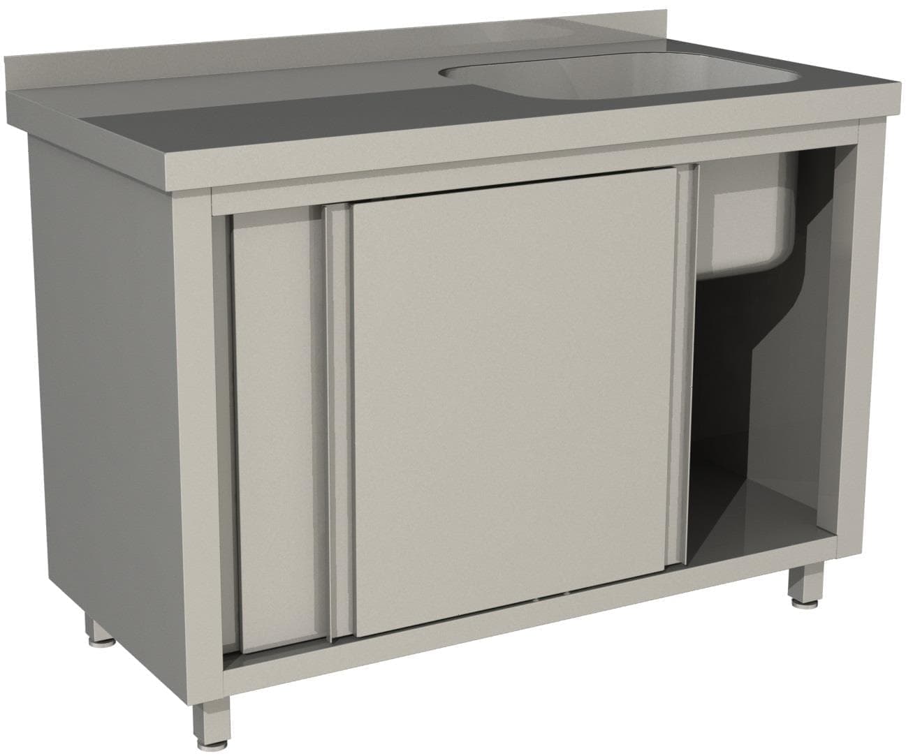 Стол производственный купе Restoinox СПЗК1М-14/7-БП