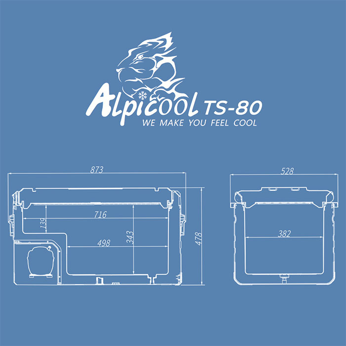 Холодильник автомобильный Alpicool TS80 (12/24)