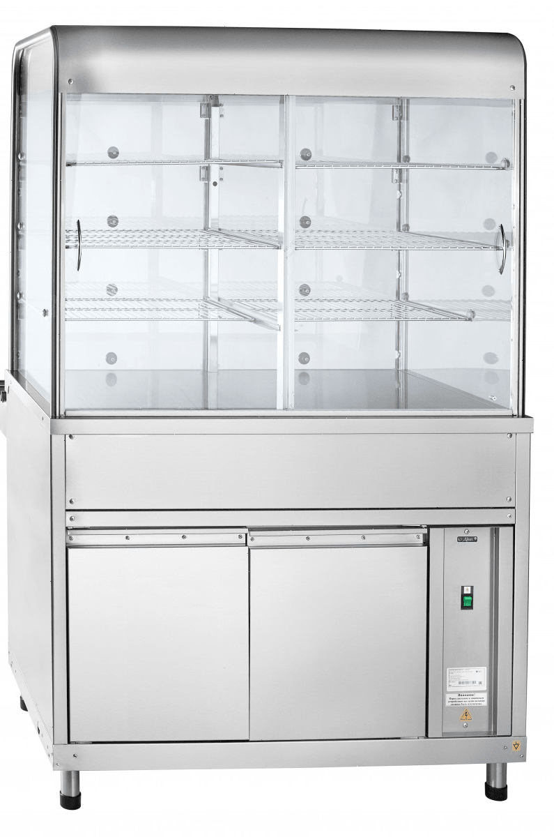 Прилавок-витрина нейтральный Abat ПВН-70КМ (три полки, 1120 мм) (21000002733)