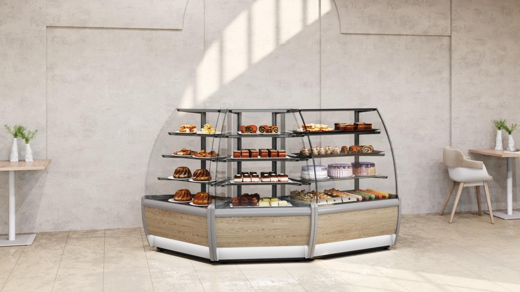 Витрина кондитерская Carboma K70 VM-3 (ВХСв-У1д) 0102-0109