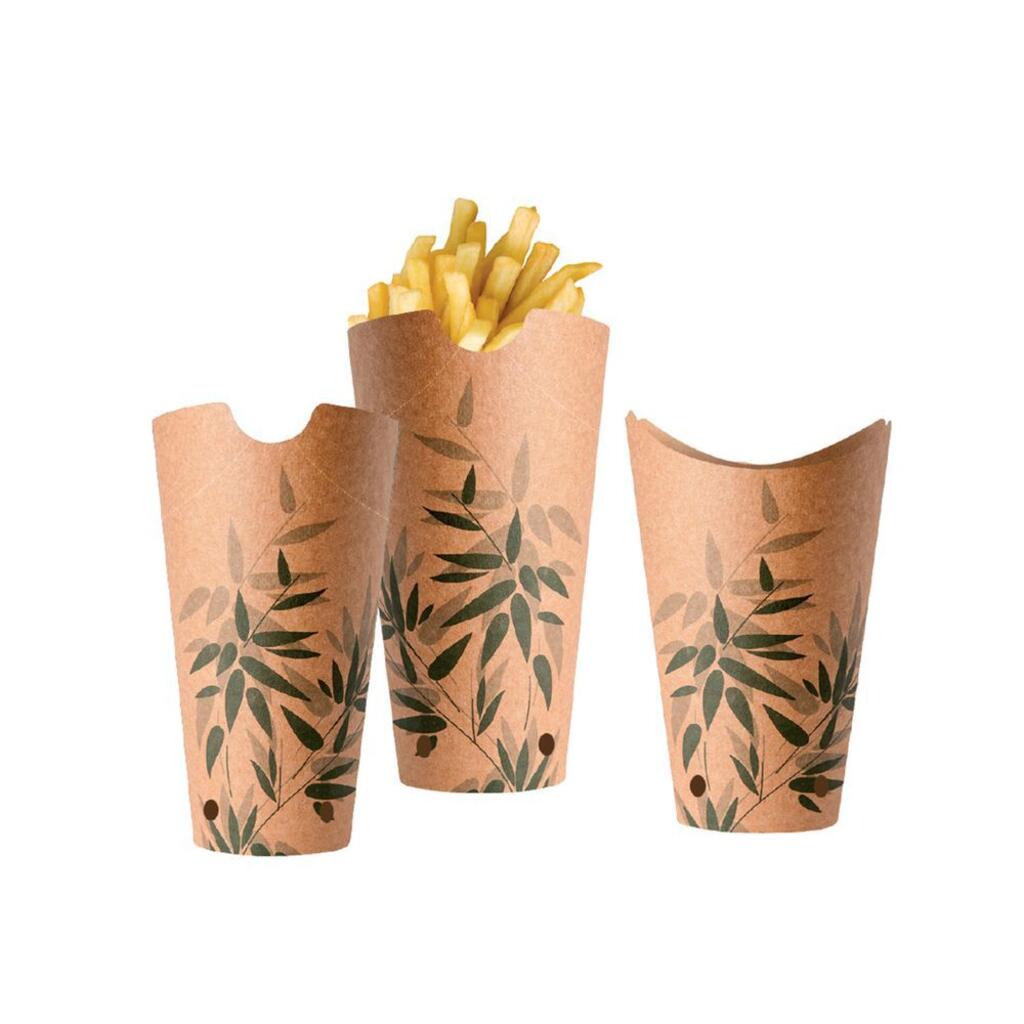 Контейнер Feel Green вертикальный для картофеля фри, 480 мл, картон, 50 шт/уп Garcia De Pou | 204.39