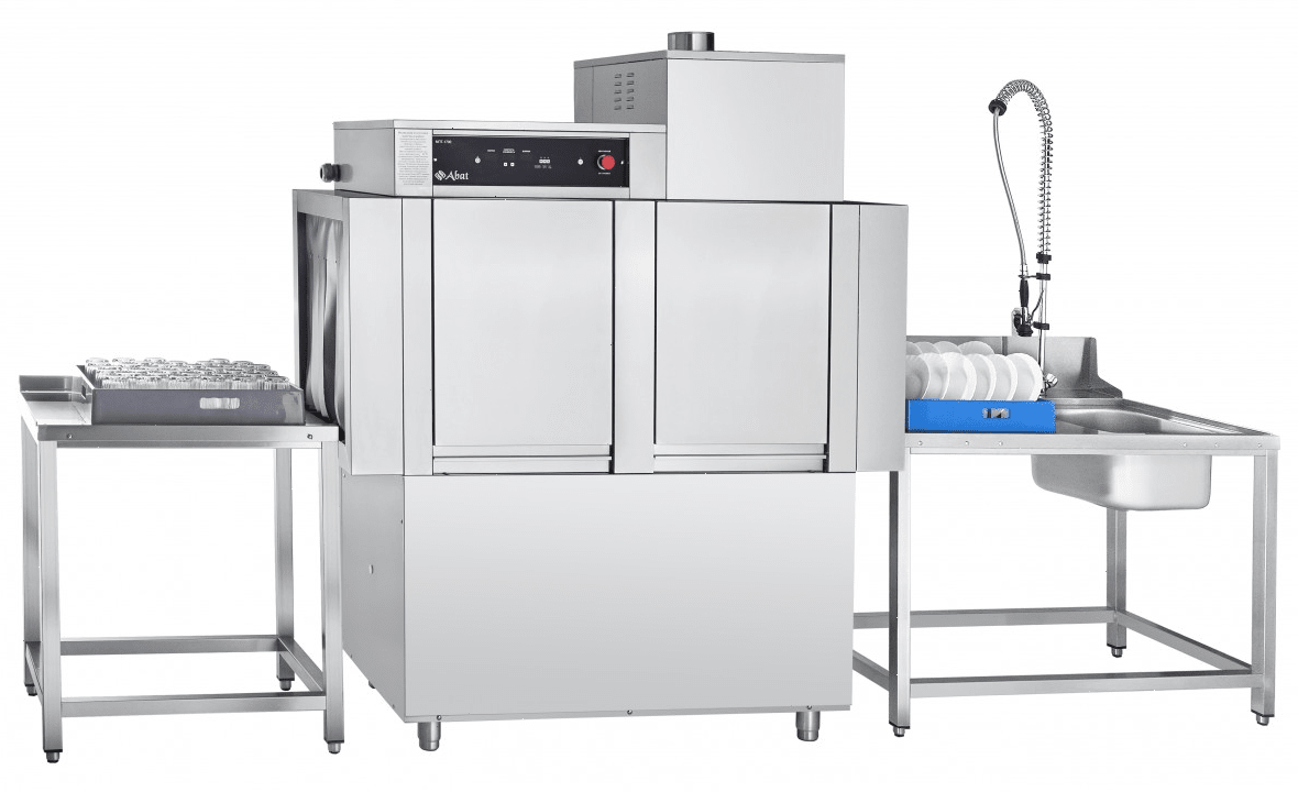 Туннельная посудомоечная машина Abat МПТ-1700-01 правая, на колесах (71000009815)