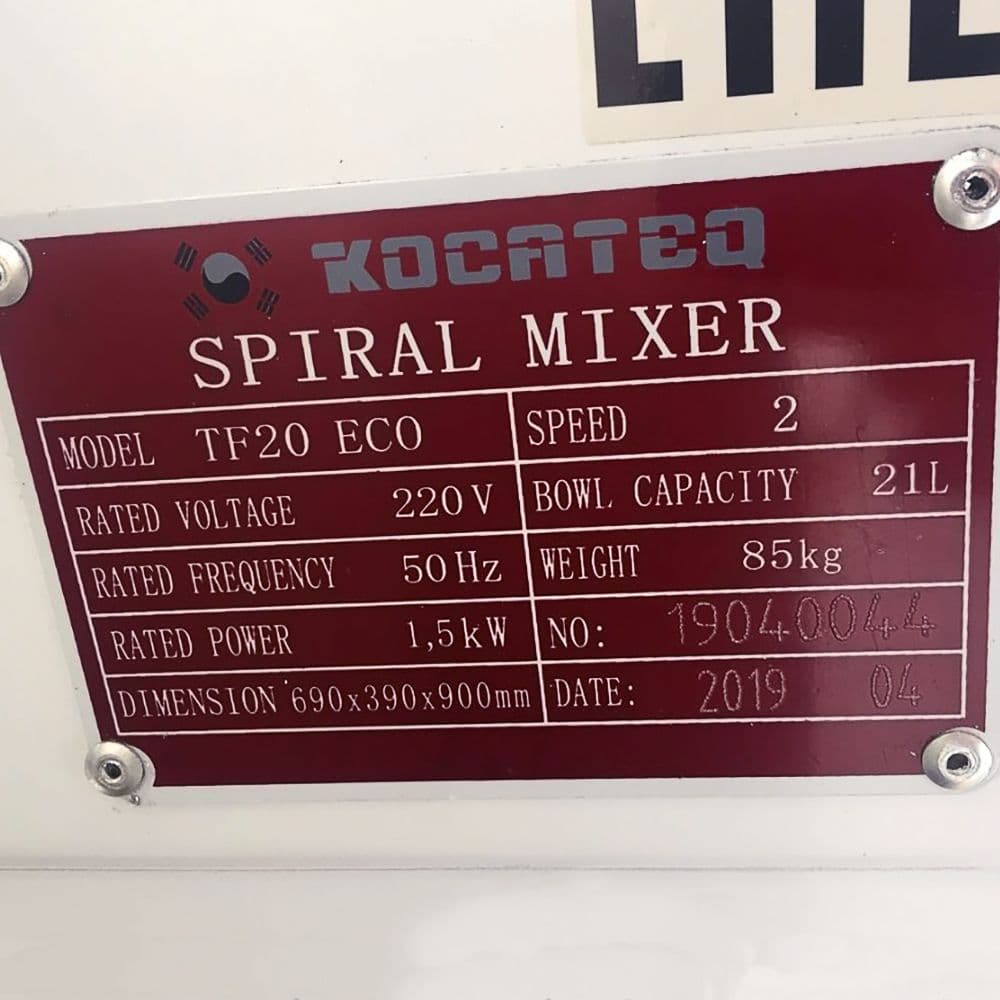 Тестомес Kocateq TF 20 ECO