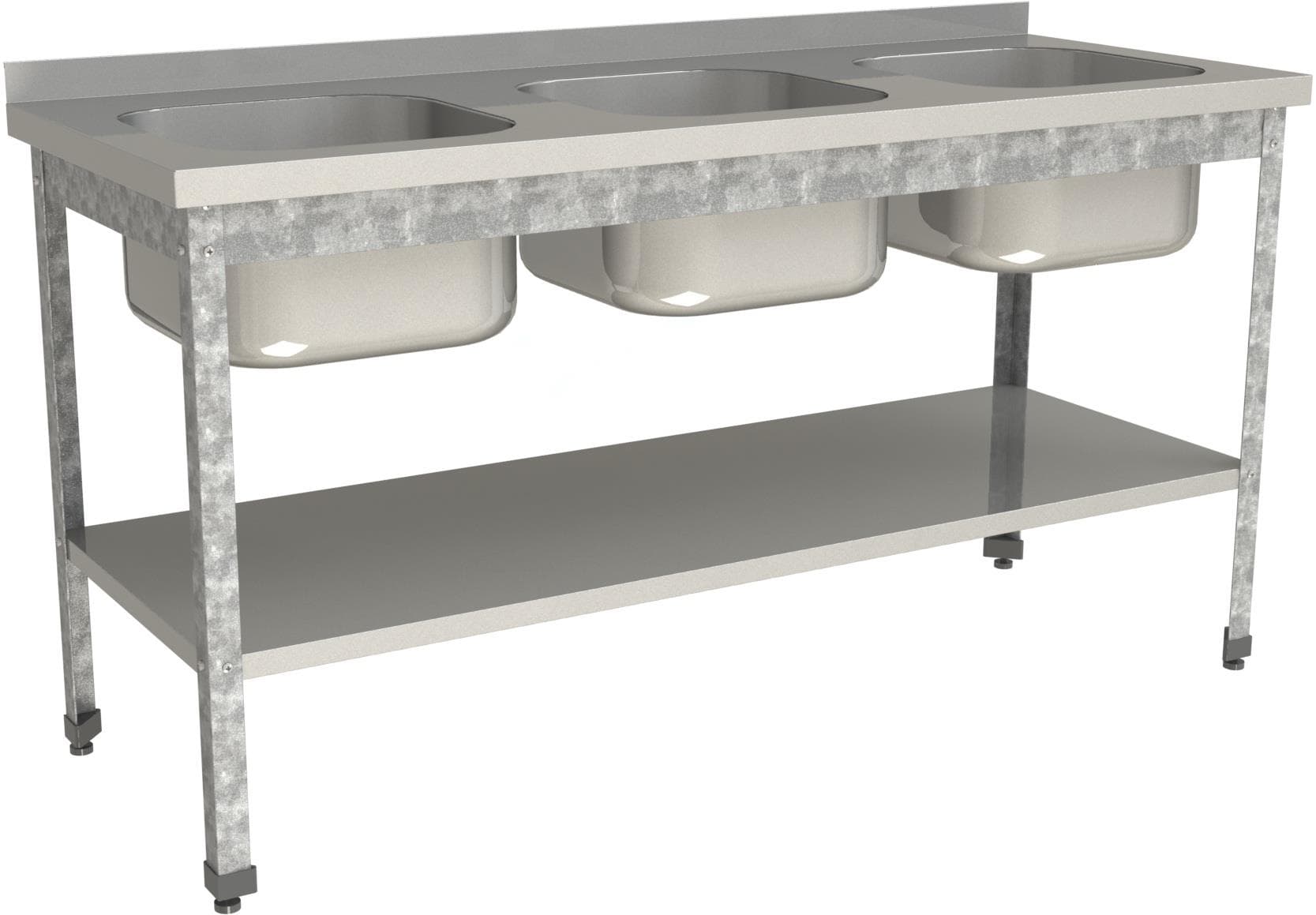 Ванна моечная цельнотянутая Restoinox ВМЦ-3/16/6-БП-ЭЦ