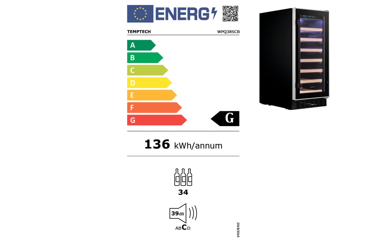 Шкаф винный Temptech WPQ38SCB
