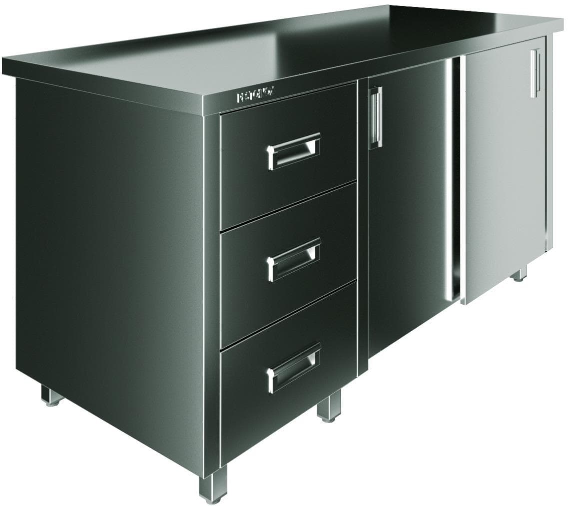 Стол производственный закрытый купе без борта Restoinox СПК3Я-12/7-Л