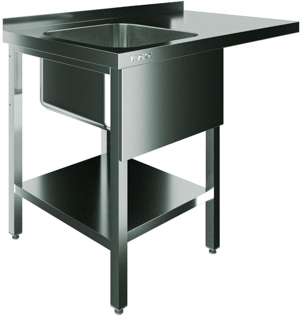 Стол с моечной ванной Restoinox ВМЦРК/1-12/7-БЛ крыло под посудомойку справа