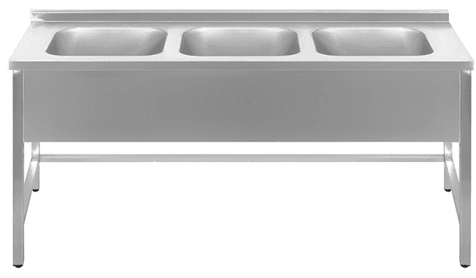 Ванна моечная Luxstahl ВМ3 18/6/8,5 (сталь 430-0,8)