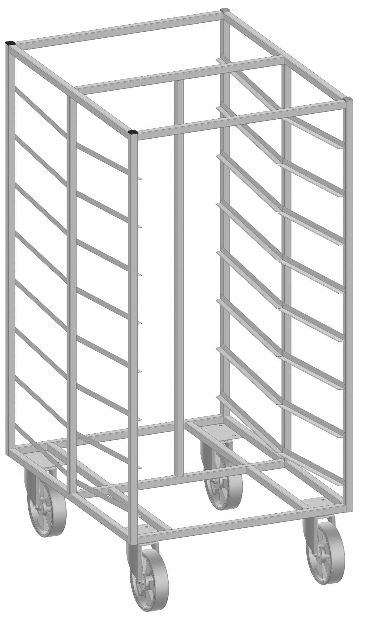Тележка-шпилька под лотки Restoinox ТШСЛ-16 под лотки 730х440х140мм