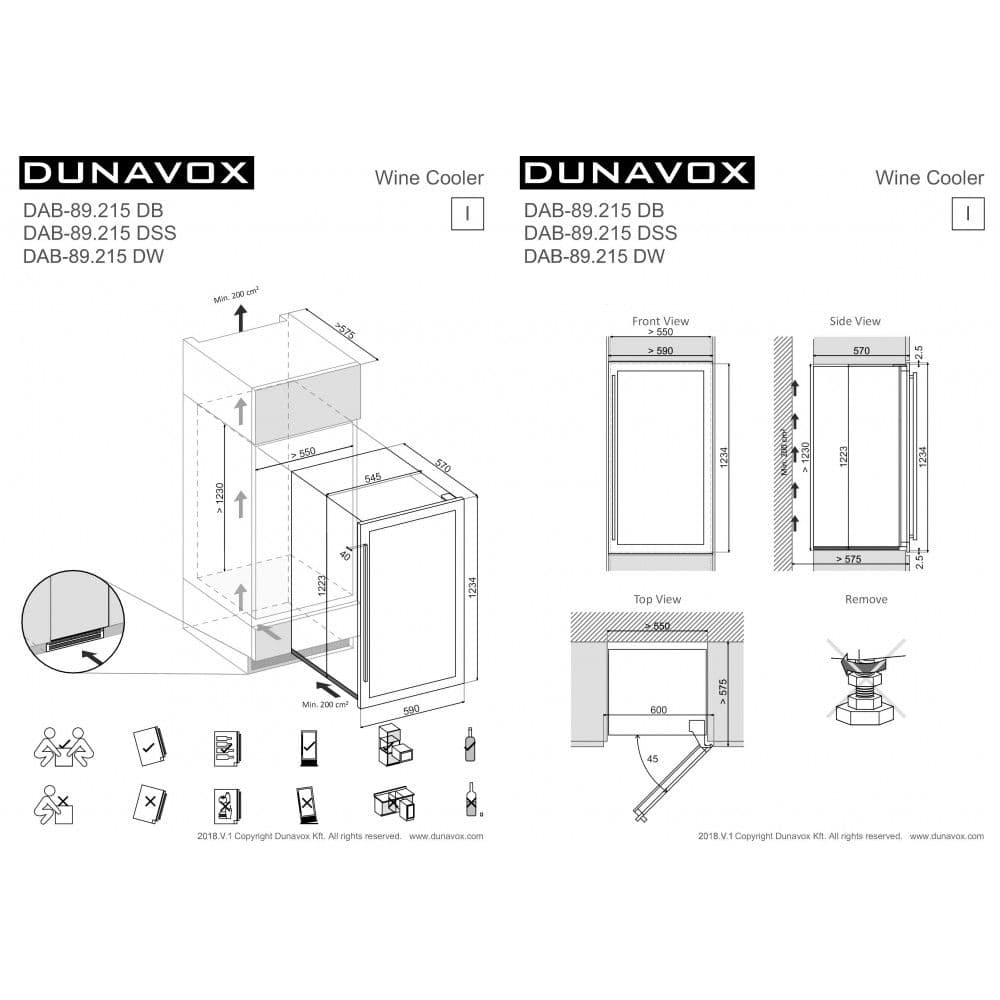 Шкаф винный Dunavox DAB-89.215DSS