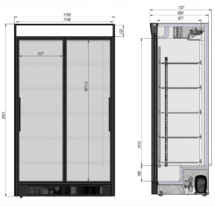 Шкаф холодильный Briskly 11 Slide AD