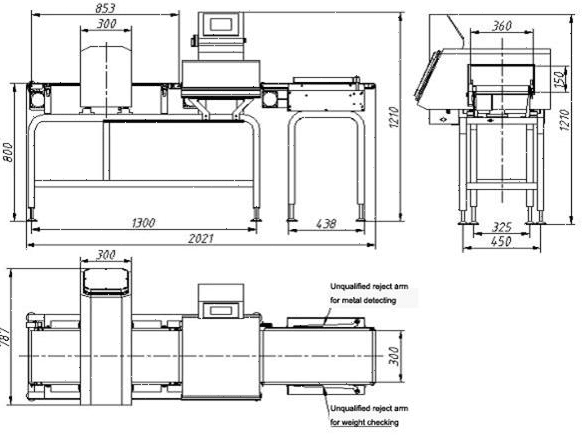 Отбраковщик-металлодетектор Магикон JW-GC212