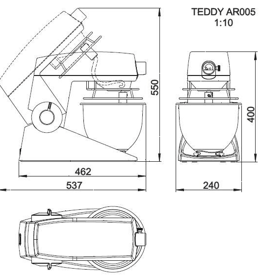 Миксер планетарный Bear Varimixer TEDDY 5L без привода