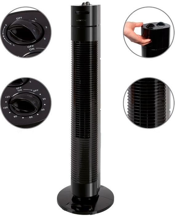 Колонный вентилятор Clatronic Tower ТВЛ 3770 черный