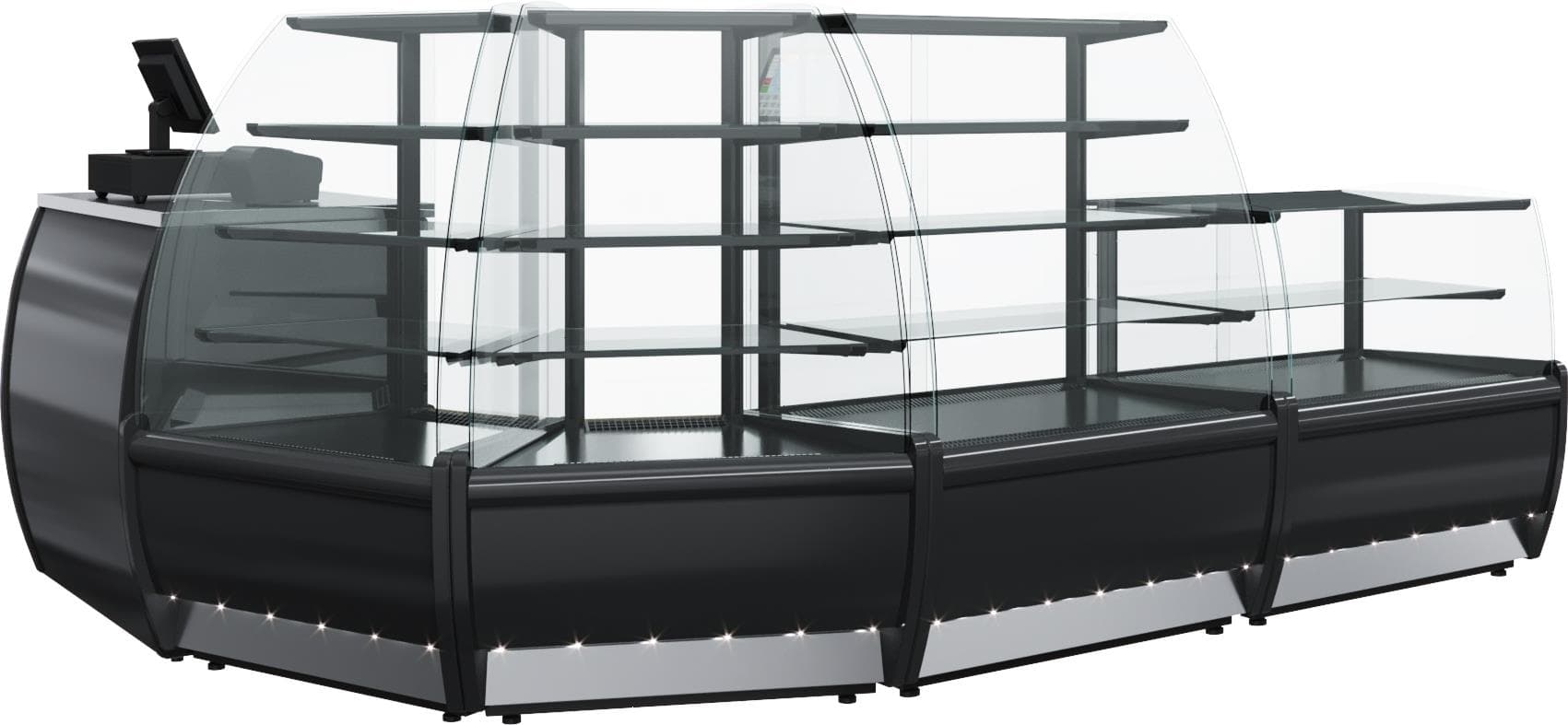 Витрина кондитерская Carboma K70 VM-3 (ВХСв-У1д Техно) 9006-9005