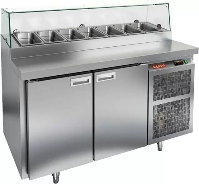 Стол холодильный (для пиццы) Hicold PZ2_11/GN стекло