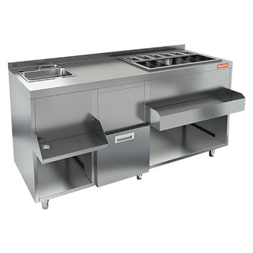 Коктейльная барная станция закрытая Hicold НБМКС-16/6БПК (без ящиков)