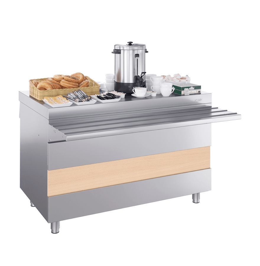Прилавок горячих напитков Atesy Ривьера ПГН-1120-02 без полок