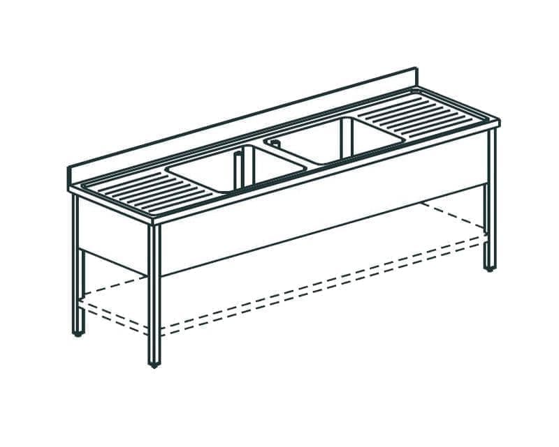 Ванна моечная Apach Chef Line L2S257-652W
