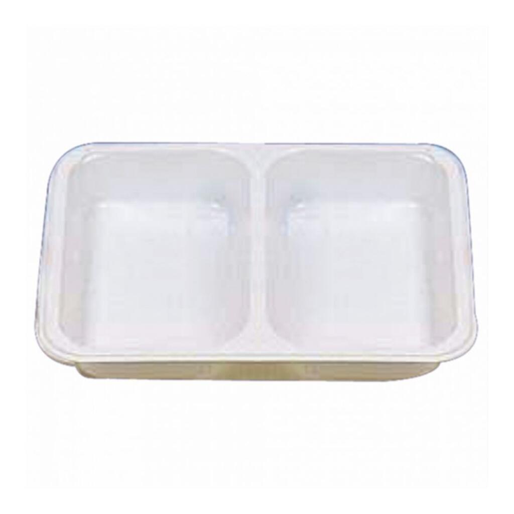 Контейнер двухсекционный, белый, СВЧ, 22,5х17,5х4,5 см, PP, 125 шт/уп Garcia De Pou | 160.44