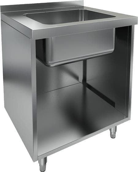 Барный модуль закрытый с трех сторон с мойкой Hicold НБМСЗОМ-7/7Б