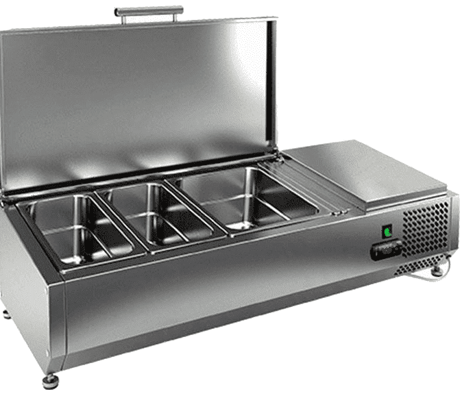 Витрина холодильная для ингредиентов Hicold VRTU 1000 для стола PZE3