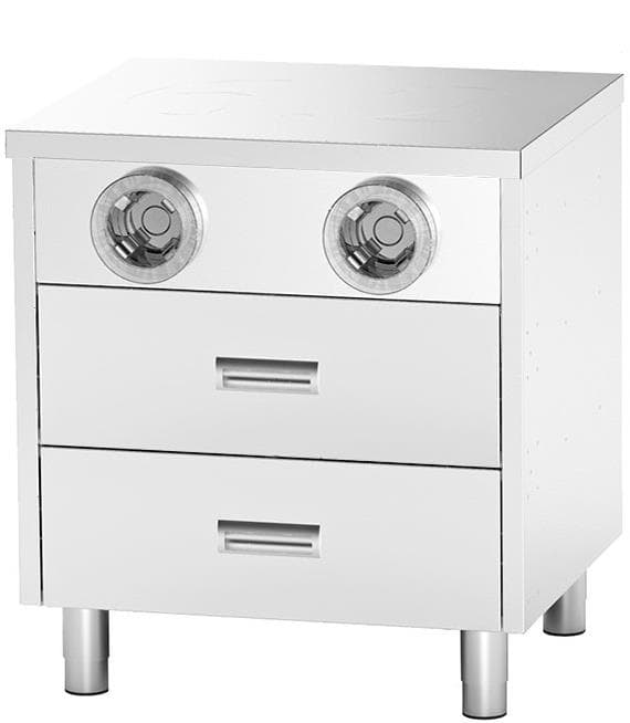 Стол-тумба с диспенсерами для стаканов Restoinox СПЯР2Д-7/7-Б