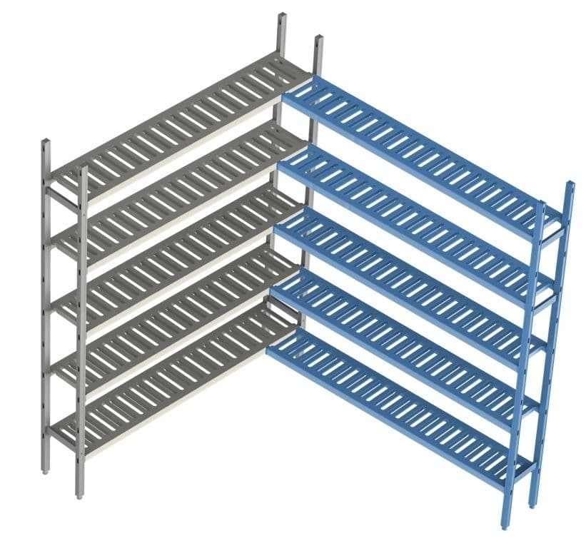 Стеллаж модульный Polair Load.Me Poly 16AL.5PP40.13C, доп. угловой