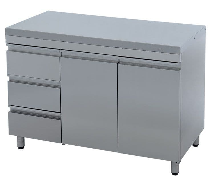 Стол-тумба с дверями Atesy СТ-С-1200.600-02-Р-3Л (СТ-2/1200/600 с ящиками)